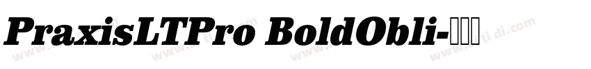 PraxisLTPro BoldObli字体转换